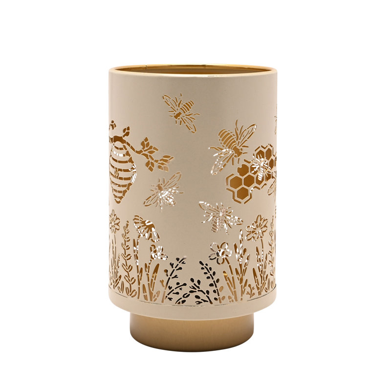 Metal Table Lamp, 15.3cm H 9.6cm W 9.6cm D