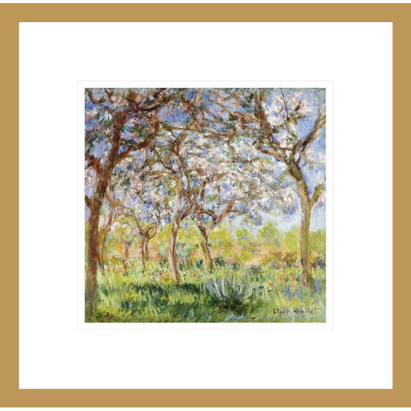 «Spring at Giverny» par Claude Monet, impression giclée encadrée, H 13,75 po x l 13,99 po