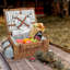 Panier en osier, service pour 2
