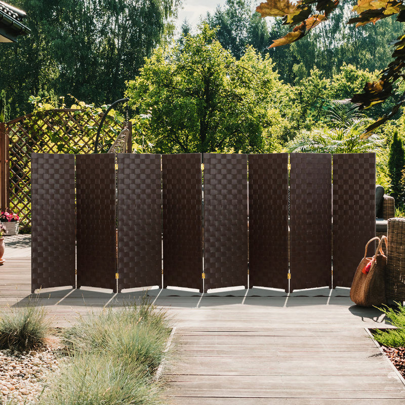 Outdoor Folding Screen, White, 3, 71" H