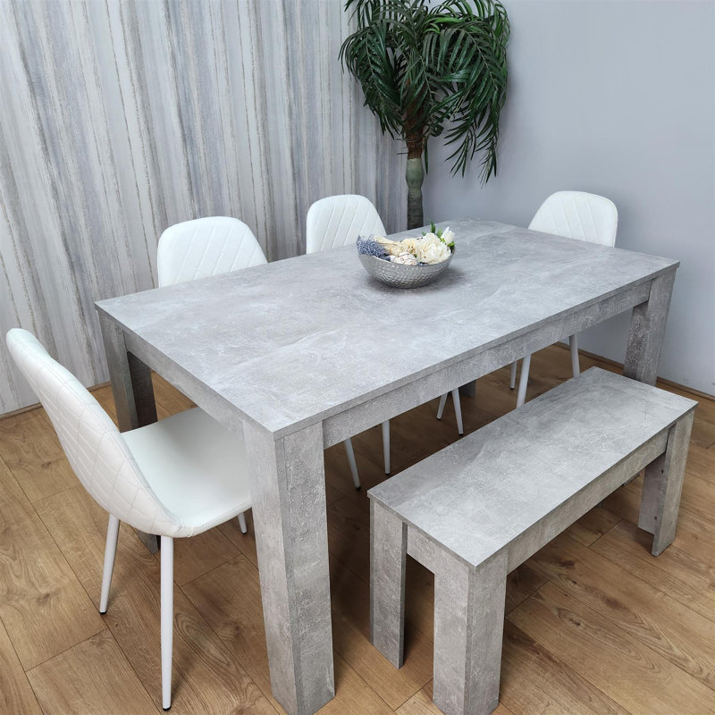 Marnika 6 - Person Dining Set, White
