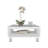 White Square Coffee Table With Open Shelf, 10" H, And Stylish Shelf In White, 10.44" Minimalist Look-1428651020