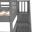 Lit superposé d'escalier avec rangement et garde-corps pour chambre à coucher, dortoir