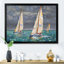 Regatta voiliers arrivant à la finition I - impression sur toile nautique et côtière