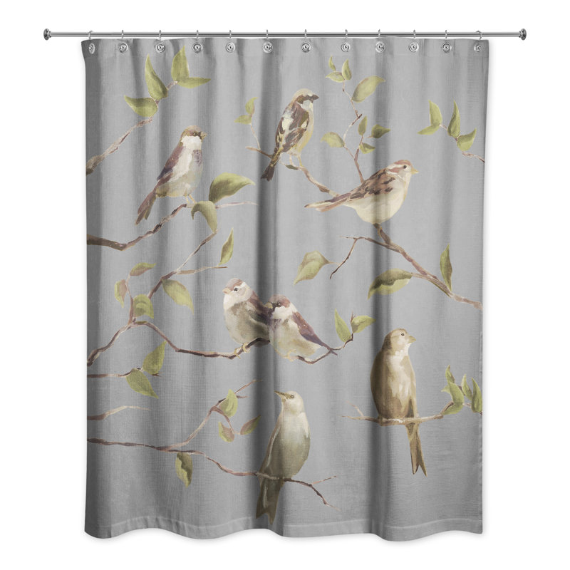 Rideau de douche simple Dequisha, Gris