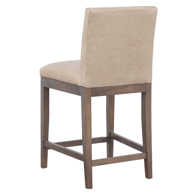 Nova Leather Bar Stool, 29.75" Bar Height, 1111 Brown, Almond Buff