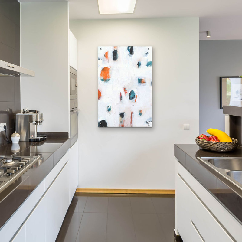 Art mural en verre acrylique "dehors là-bas 2" par Jan Weiss, H 36 po x l 24 po x P 0,2 po
