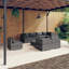 Ensemble de patio 9 pièces avec coussins Cimberly-289996017-289996020