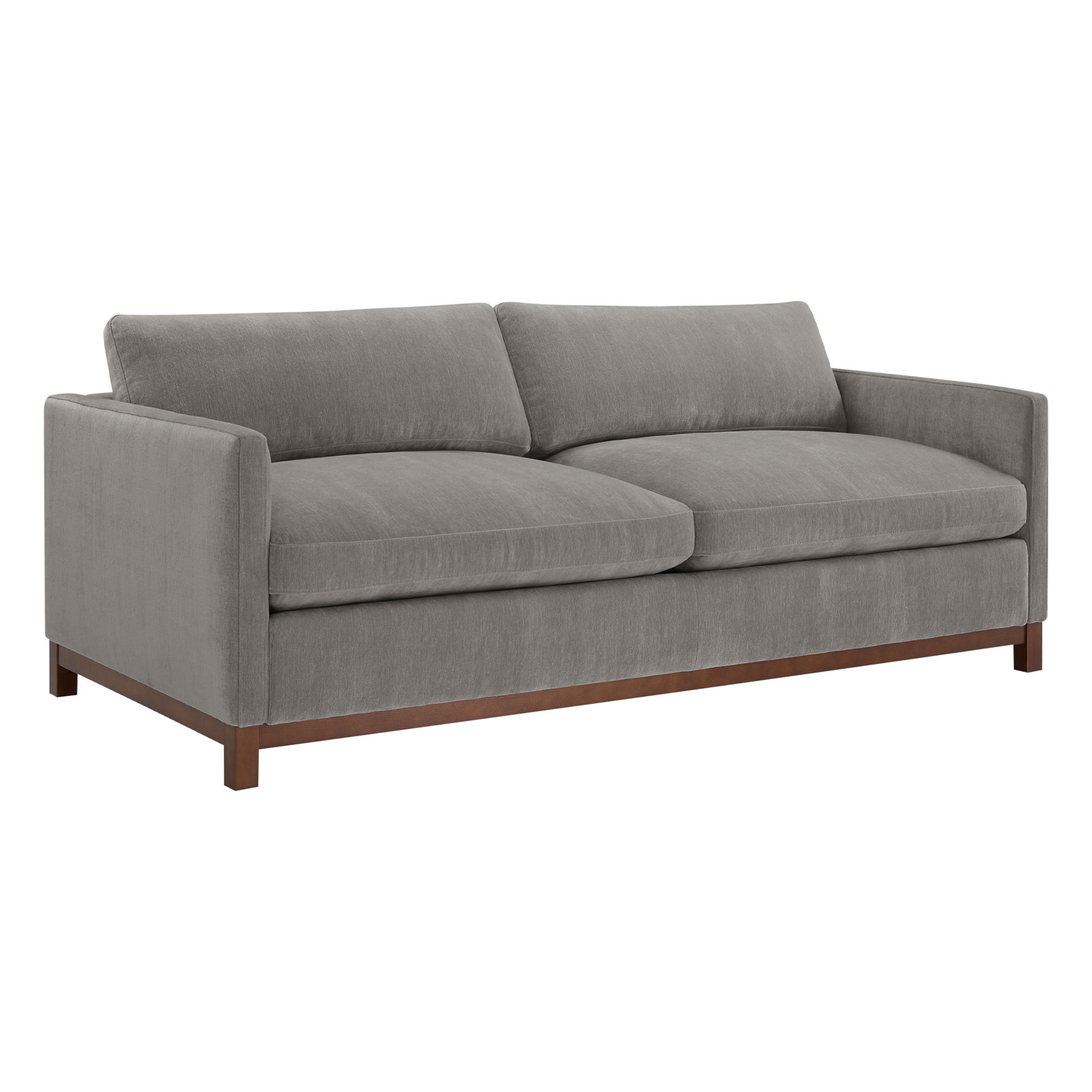 Liz 85" Upholstered Sofa, Dark Brown, 32.28"H x 84.25"W x 39.37"D, Capri Truffle