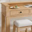 Ensemble de table de salle à manger pour 3 personnes TREXM, ensemble de table et chaises de cuisine rétro avec 3 tiroirs de rangement, idéal pour les petits espaces (naturel)-901489852-901489850