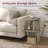 Nikaila 24.4" Tall Narrow End Table with Charging Station and Light-2030557487