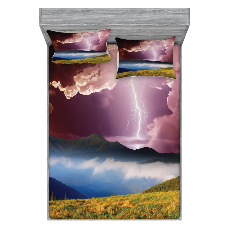 Microfiber Sheet Set, Queen Sheet Set with Fitted Sheet