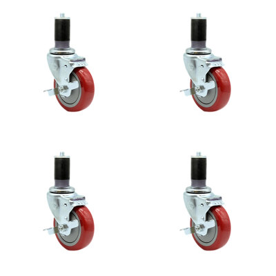 Polyurethane Expanding Caster with Brake