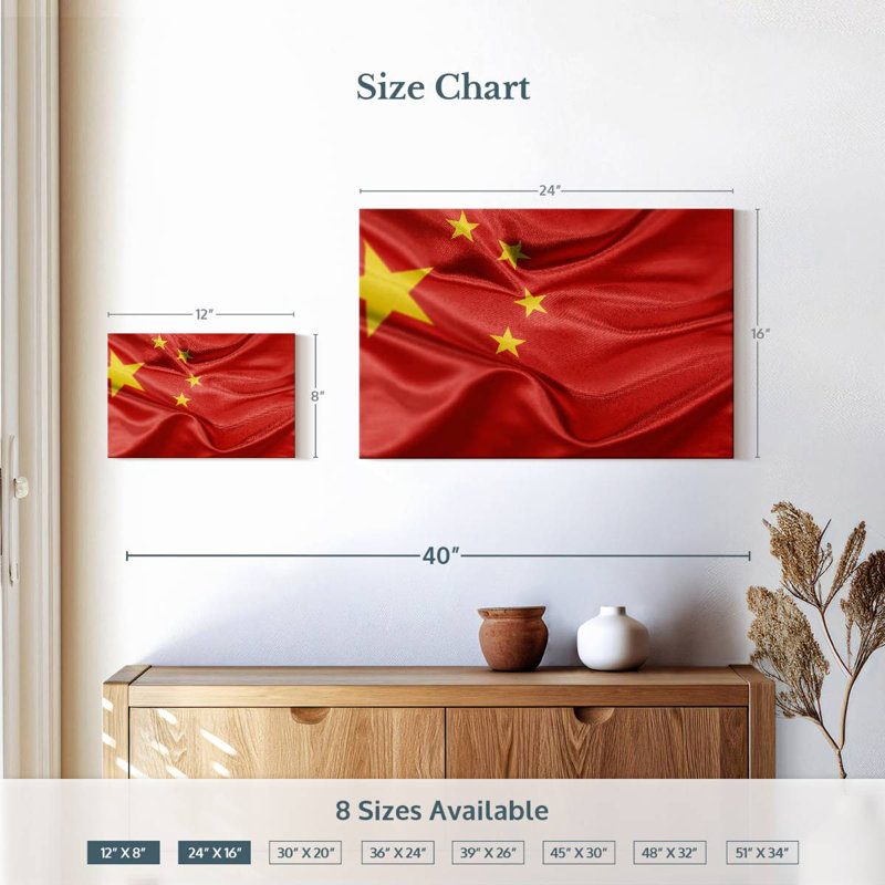 Creased Chinese Flag