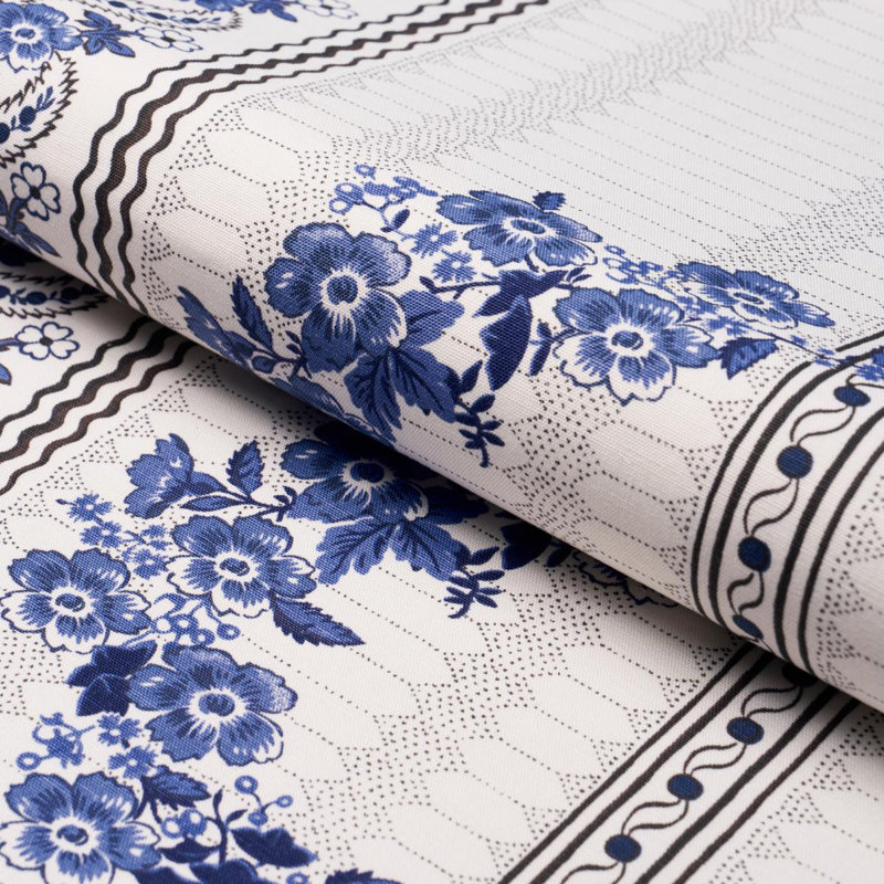 Tissu Schumacher X Rita Konig Serena, Bleu