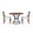 Space-saving Oak Dining Table Sets, Solid Veneer, Rustic Modern Style