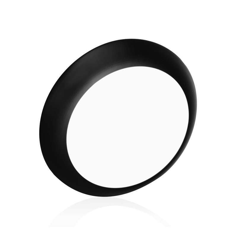 Plafonnier à DEL noir à fixation en surface de 5/6 po RSD, Noir, H 1,3 po x l 7,4 po x P 7,4 po
