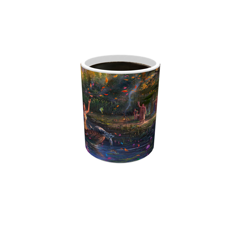 Verres à changement de chaleur Pocahontas Thomas Kinkade de Disney - 11 oz