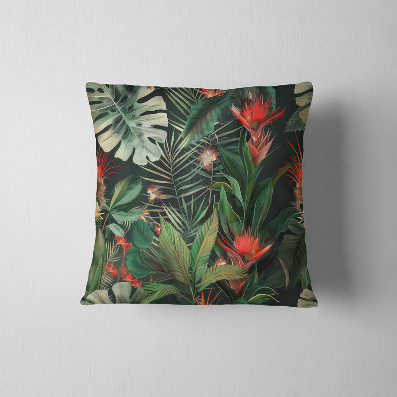 Housse de coussin réversible Floral Maximalist Floral, H 18 po x l 18 po