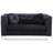 Sleek Black Contemporary Loveseat