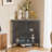 Kempst Corner End Table Shelf, 3-Tier Display Shelves with Protection Door, Metal Frame Storage Cabinet Org-950949822