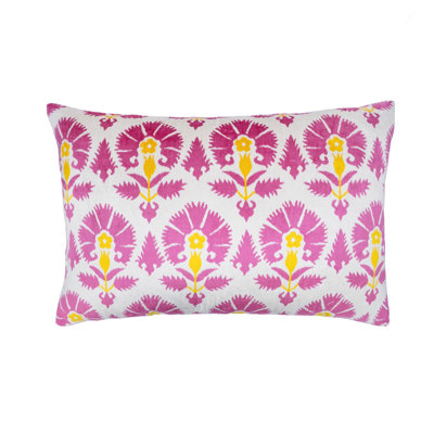 Istanbul Silk Velvet Ikat Pillow, 16" X 24" Case Only