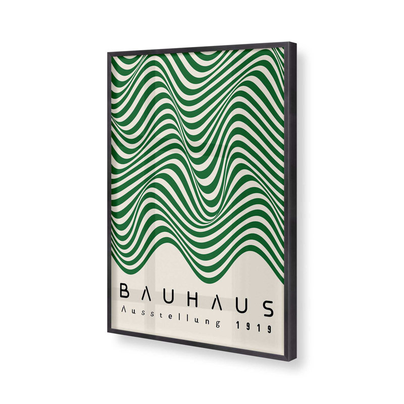 Bauhaus Curves in Motion, Cadre simple en zinc patiné, H 15,25 po x l 12,25 po