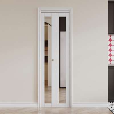 Porte pliante en bois manufacturé massif 24 po x H 24 po x 80 po avec quincaillerie d'installation
