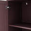 Armoire de rangement 69,4 po de couleur brune avec tablettes réglables et pieds en bois massif, idéale pour le buffet de la salle à manger avec quatre portes et un couloir de bon bureau-242205447-242205446