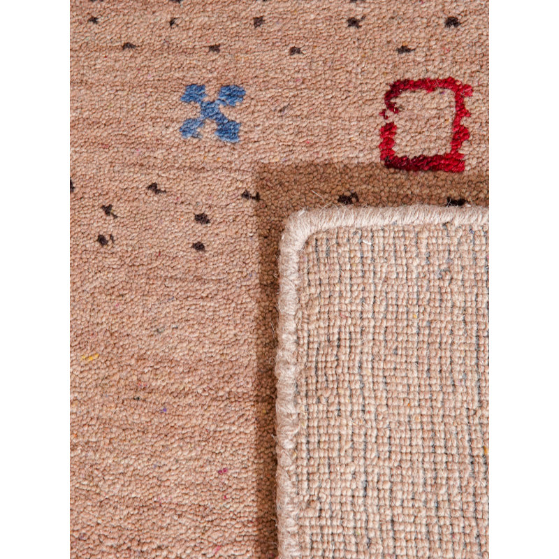 Manns Hand Knotted Loom Wool Eco-Friendly Area Rugs - Runner, Light Brown Colour, Contemporary Modern Design, High Pile Thick Handmade Anti Skid Area Rugs for Living Room, Bed Room
