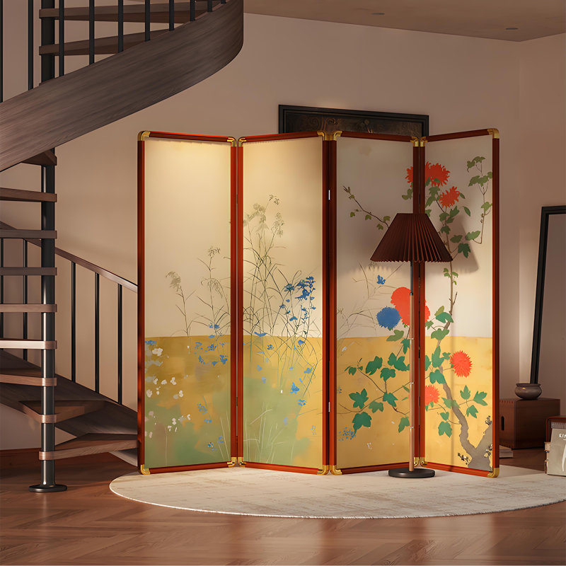Stines Folding Room Divider, 74.8" H x 78.74" W x 1.57" D