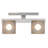 Sharyn 2-Light Indoor Chrome Bathroom Vanity Wall Mount with Frosted Glass Square Rectangle Shades