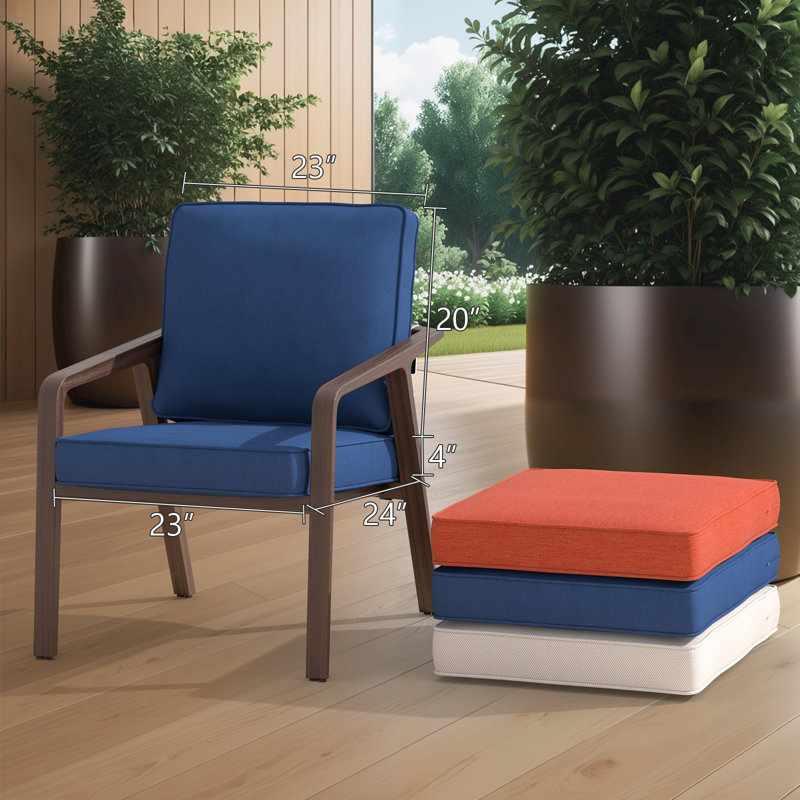 Coussin de siège / dossier d'extérieur Buenhomino, Bleu, 2
