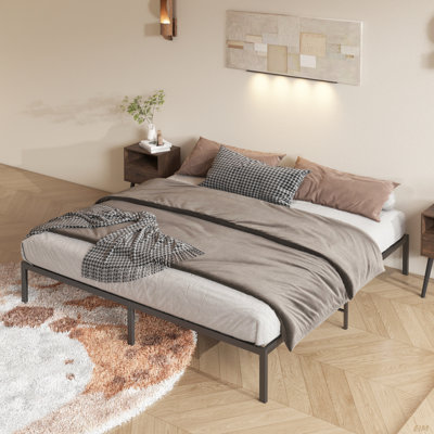 Modern Minimalist Styling Metal Platform Bed Frame ,Sturdy Metal Frame, No Box Spring Needed (Bed) (Bed)