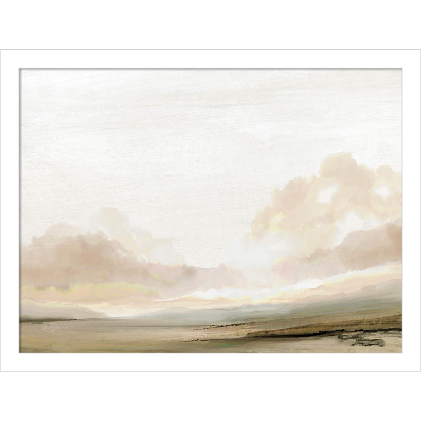 Southern Landscape Print by Dan Hobday, White, 13" H x 17" W x 1" D