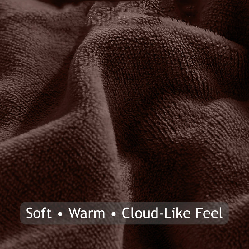 Sherpa Fleece Blanket - Reversible Ultra-Soft Warm Cozy Throw for Sofa & Bed, Double (150cm x 200cm), Coffee