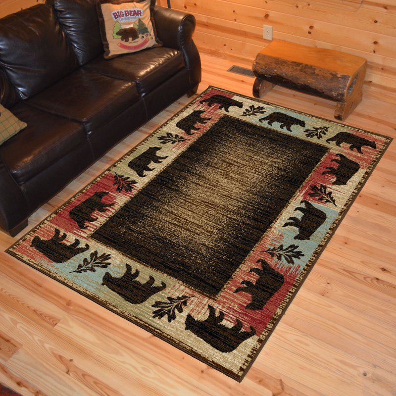 Tapis brun Holl Southwestern, Rectangle 5 pi 3 po x 7 pi 3 po