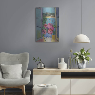 Winston Porter 'Flowers at the Window' by Holly Wojhan, Metal Wall Art