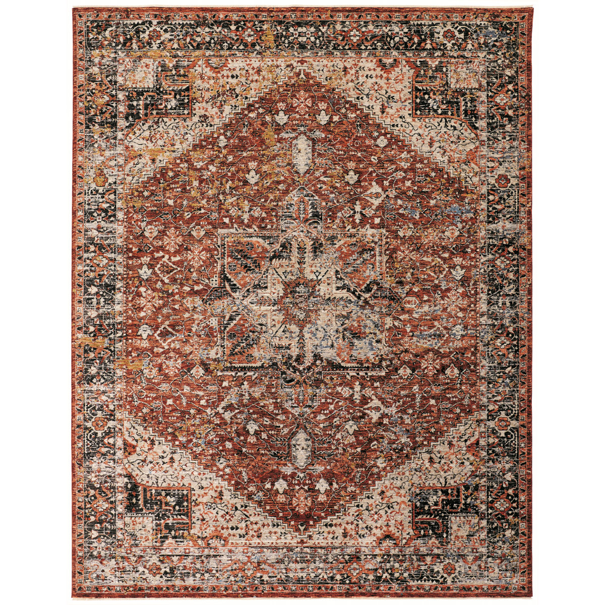 World Menagerie Roma Abstract Rust Area Rug & Reviews | Wayfair