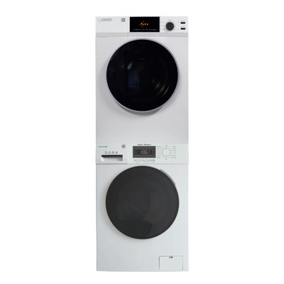 Équateur Value Stack Laundry 220v 26 Lbs Washer 2.5cf + Dryed ventiled 4cf 1 Outlet