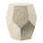 18x18x21" Hexagonal Capes Capiz Stool, Cream/Yellow