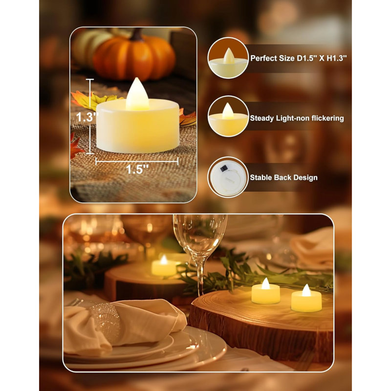 Flameless Tealight Candle, Ivory