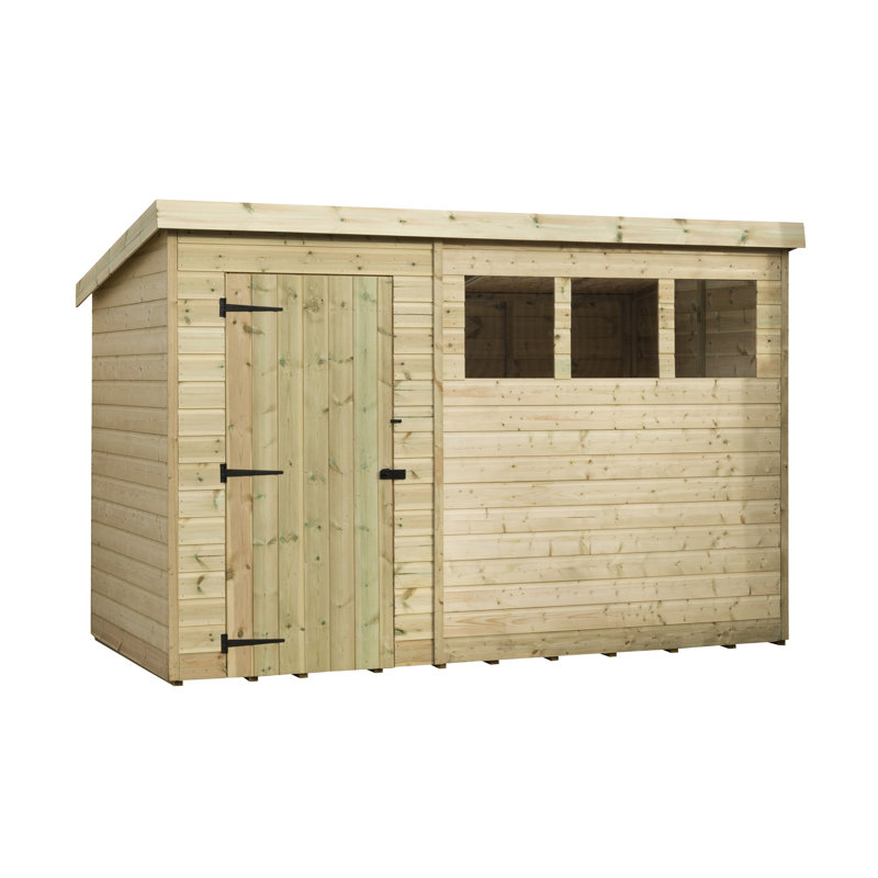 Shiplap Pent Wooden Shed, 10ft. W x 5ft. D