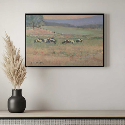 Cows in Pasture by Stephen Calcasola Canvas Art Print