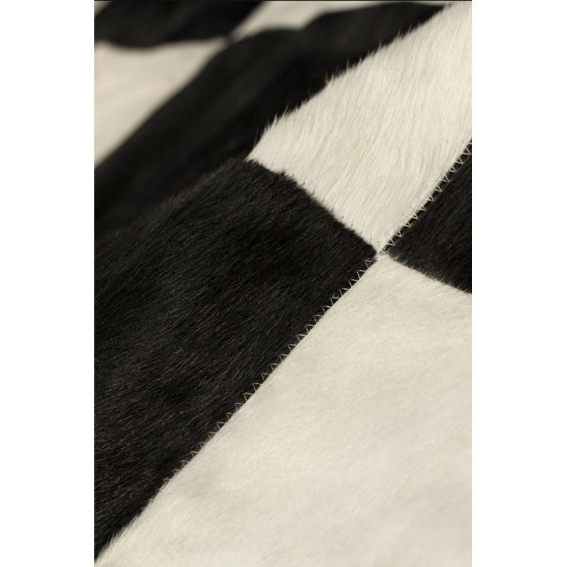 Tapis de salon en imitation peau de mouton tuftÃ© Ã  la main, imprimÃ© animalier, noir et blanc, modÃ¨le Barcelona