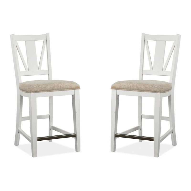 Chaise d'appoint en tissu, Brun, Blanc craie
