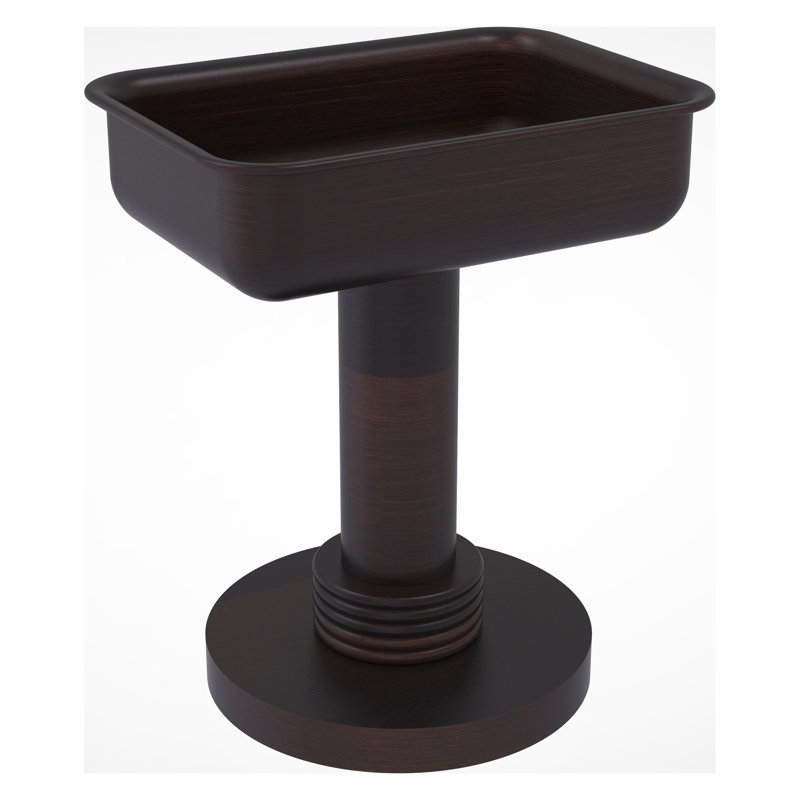 Porte-savon Phyle Vanity Top Groovy Accents, noir mat, Bronze vénitien
