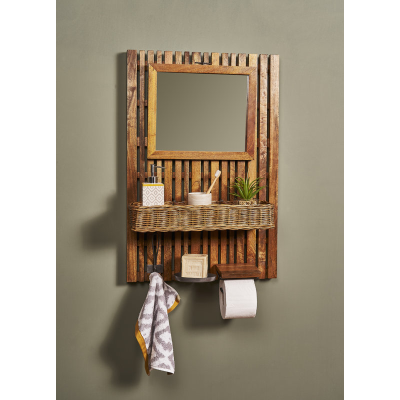 Solid Wood Wall Bathroom Shelves
