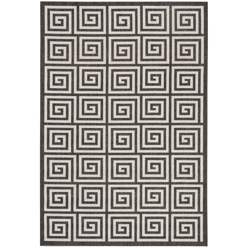 Tapis d'intérieur / extérieur à motif géométrique Headrick Performance, Rectangle 6 pi 7 po x 9 pi 2 po