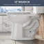 Toilette allongée deux pièces avec chasse d'eau 1,28 GPF, hauteur confortable ADA, siège à fermeture en douceur et siège brut universel de 12 po, certifié WaterSense pour les salles de bain modernes (blanc)